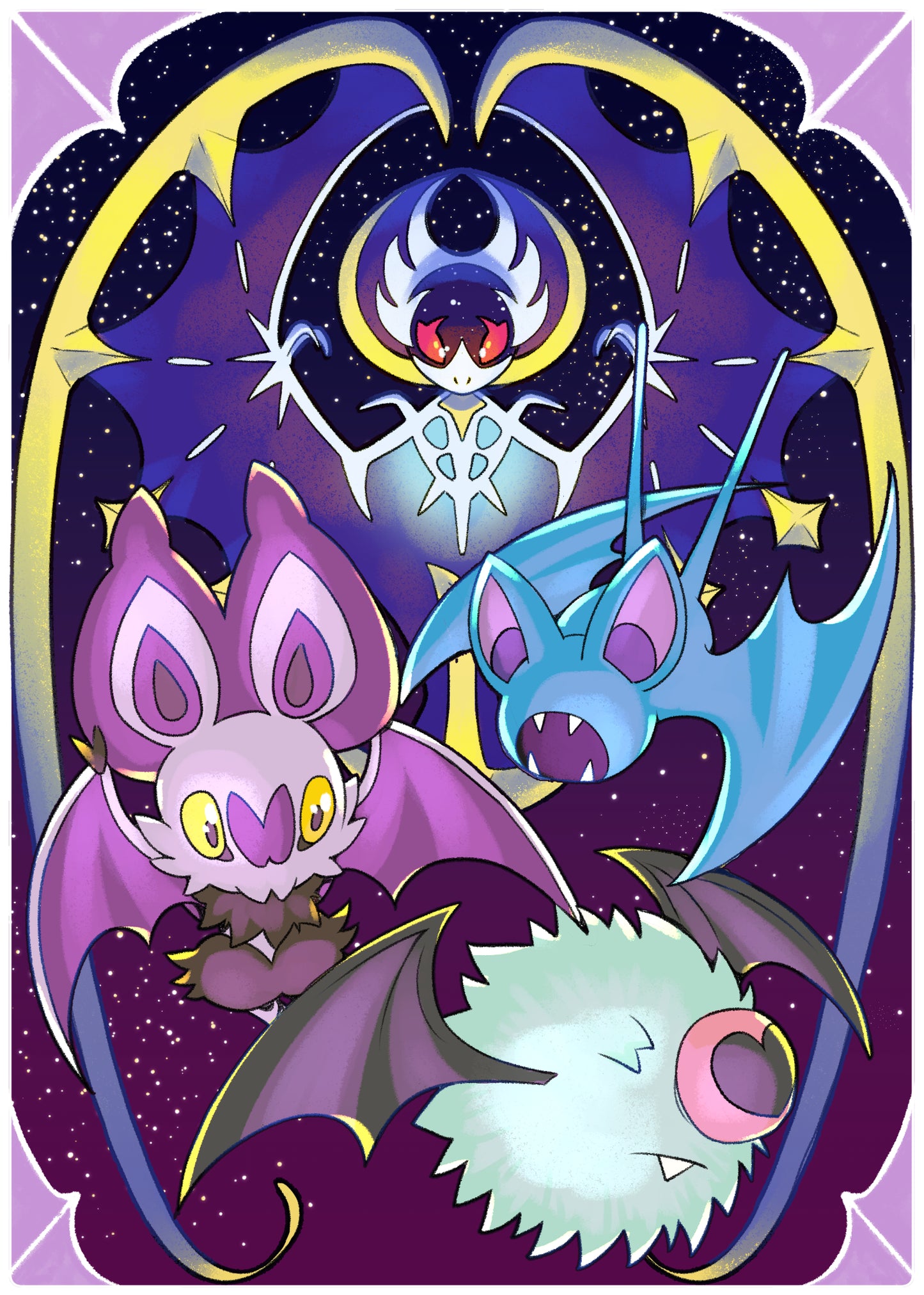 Poke Bats (5x7 inches)