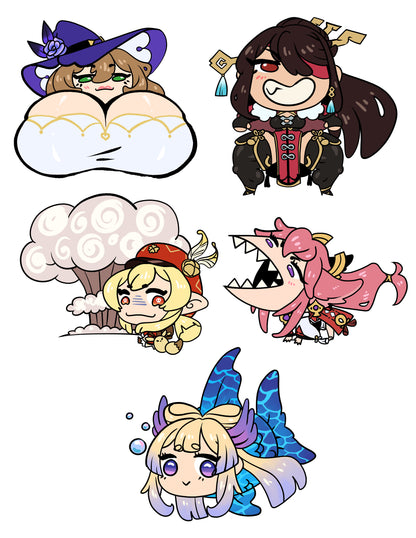 Goofy Genshin Stickers