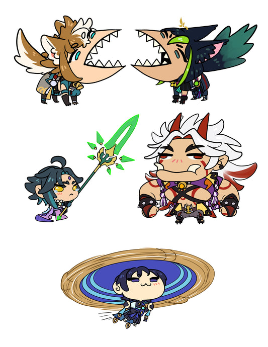 Goofy Genshin Stickers