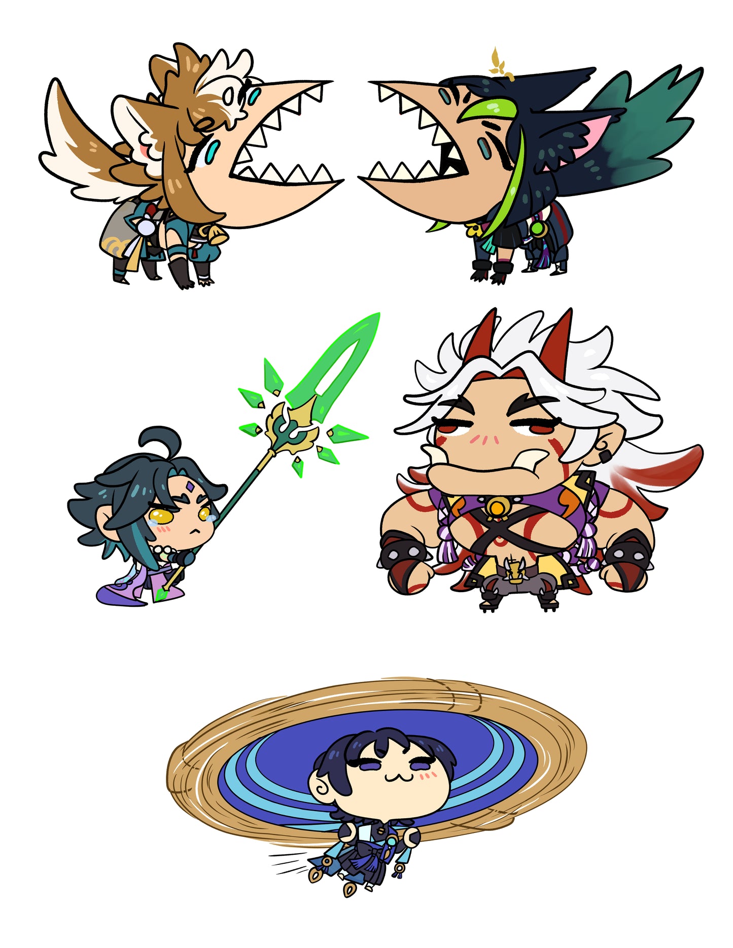 Goofy Genshin Stickers